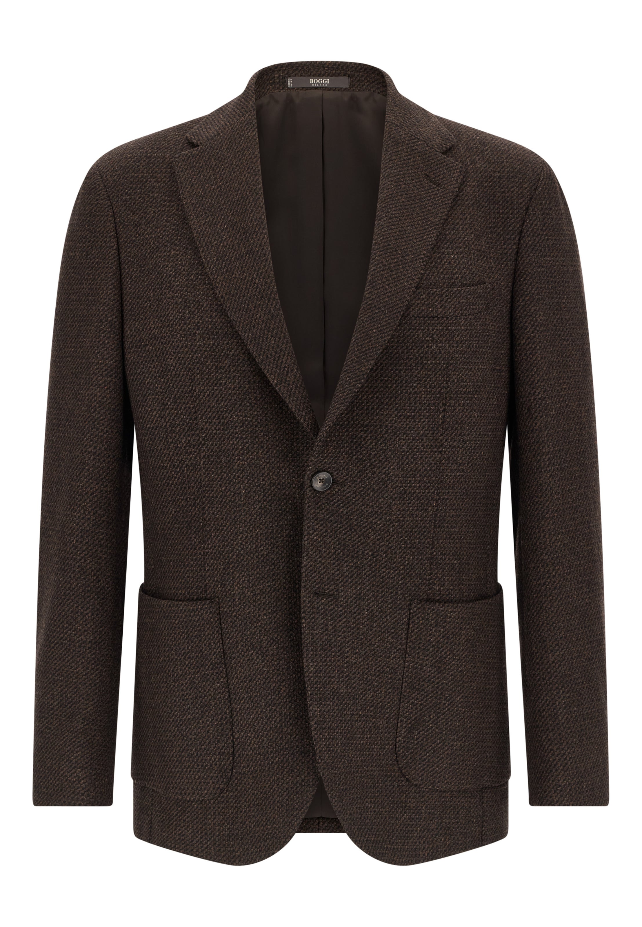 Boggi Milano Regular Fit Sakko in Braun: Vorderseite