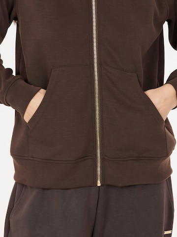 Athlecia - Sudadera con cremallera deportiva 'Jacey' en marrón
