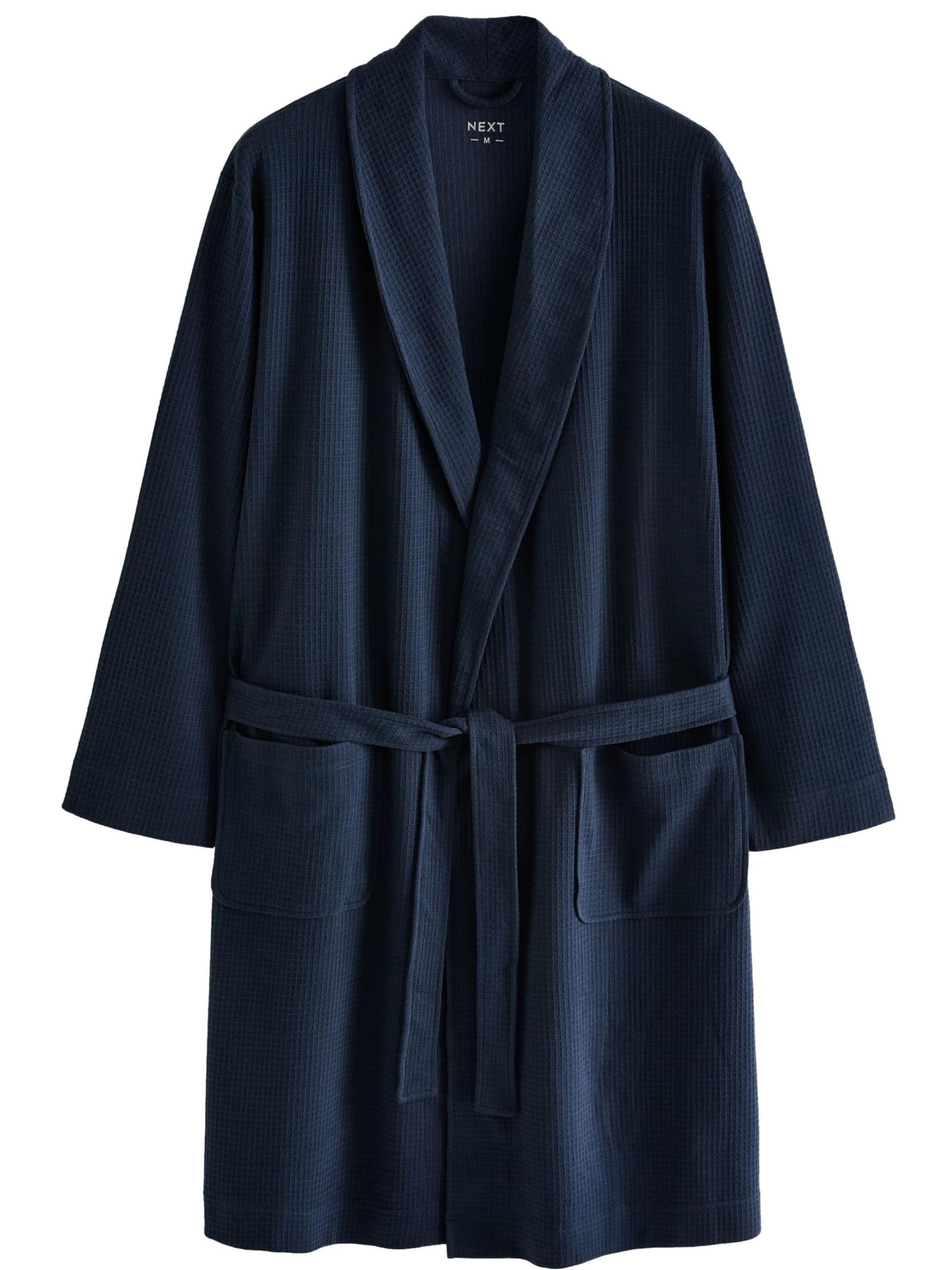 Next Lyhyt kylpytakki värissä sininen: etupuoli