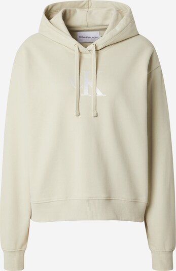 Calvin Klein Jeans Sportisks džemperis, krāsa - pasteļzaļš / balts, Preces skats