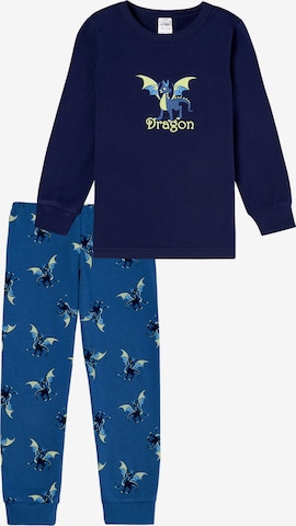 SCHIESSER - Pijama ' Boys World ' en azul: frente