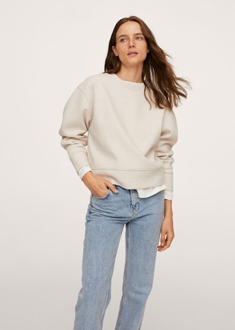 MANGO Sweatshirt 'Pata' in Beige: front