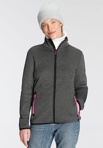 CMP Athletic Fleece Jacket in Black: front