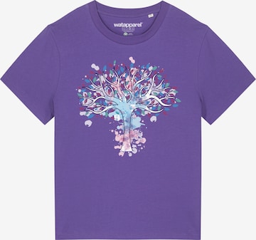 Watapparel Shirt ' Tree of life ' in Lila: voorkant