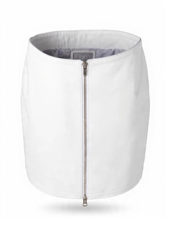 Be  Noble Skirt 'Lederrock als kurzer Minirock' in White: front