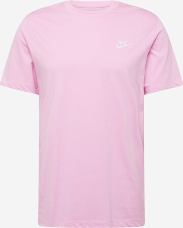 Nike Sportswear Regular fit Μπλουζάκι 'CLUB' σε ροζ: μπροστά