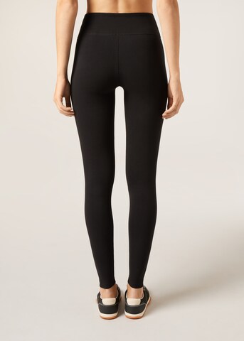 CALZEDONIA Skinny Leggings 'THERMO' in Black