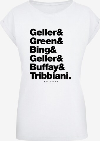 ABSOLUTE CULT Shirt 'Friends - Surnames' in White: front