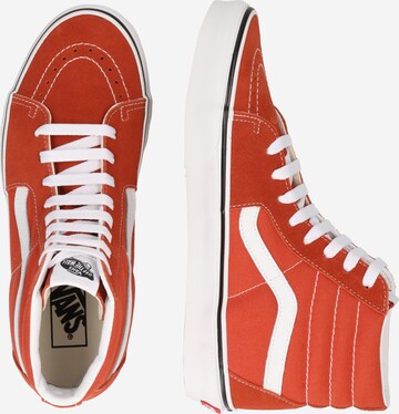 Sneaker alta di VANS in rosso