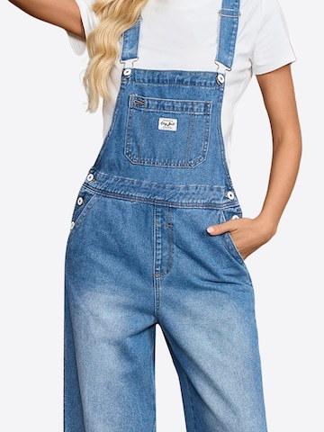 Imily Bela Wide leg Tuinbroek jeans in Blauw