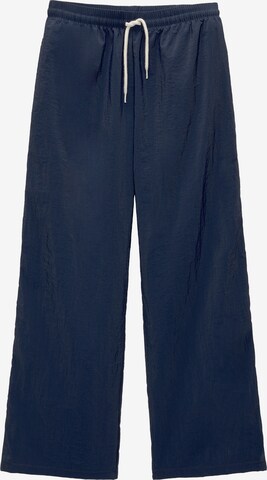 Pull&Bear Regular Trousers in Blue: front
