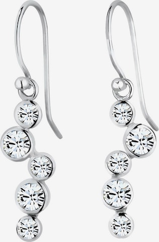 Boucles d'oreilles 'Rund Kristall' ELLI en argent : devant