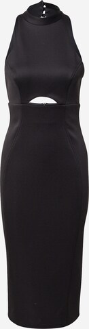 Rochie de cocktail de la River Island pe negru: față