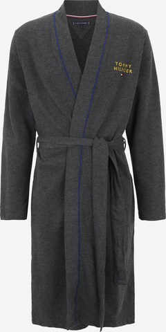 TOMMY HILFIGER Long Bathrobe in Grey: front