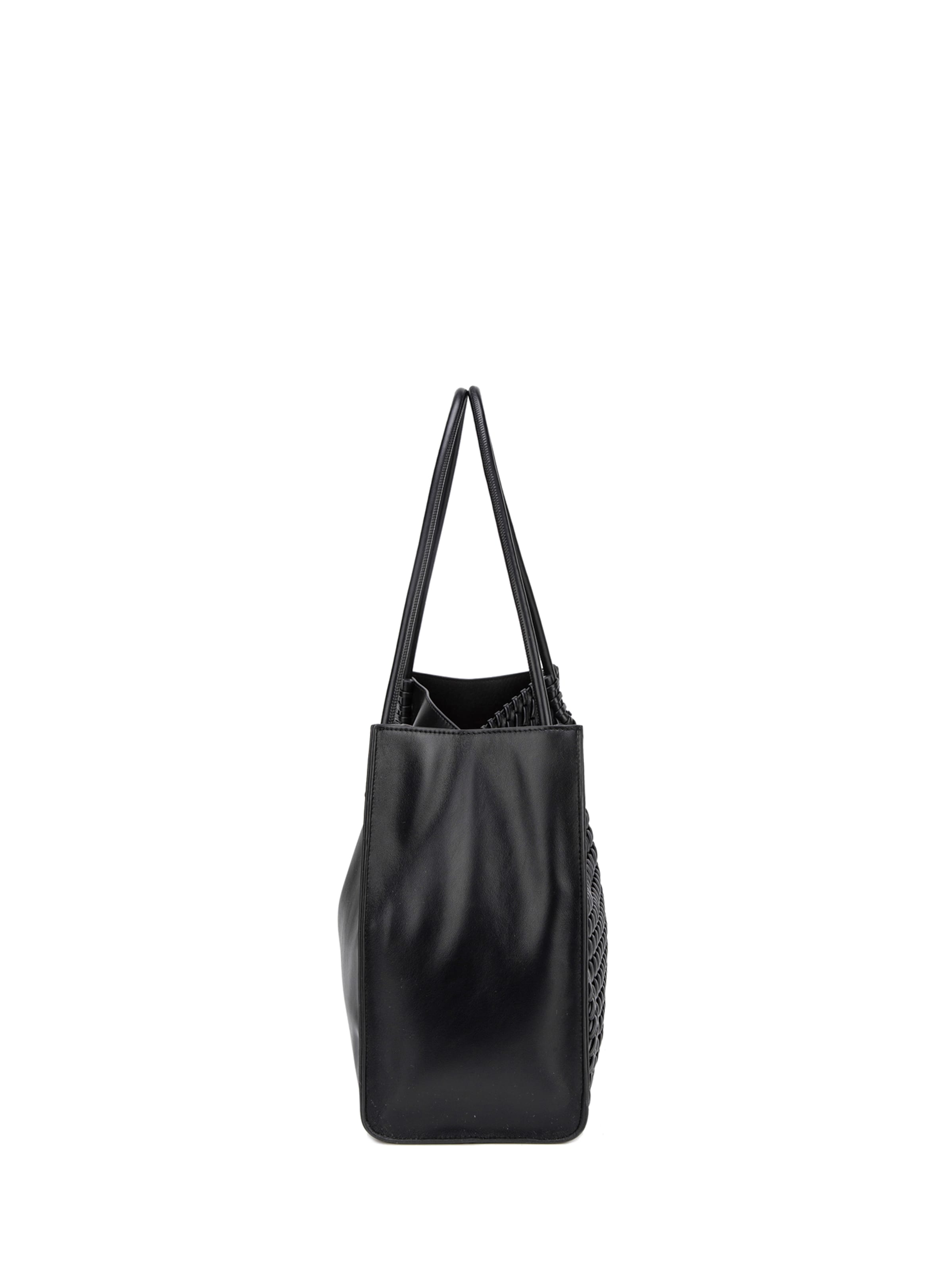 Shopper 'Borsa Shopper Silvana Elite - Pelle Vegana Intrecciata' di Diana&Co. in nero