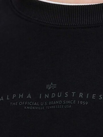 ALPHA INDUSTRIES Sweatshirt 'Double Layer' in Black
