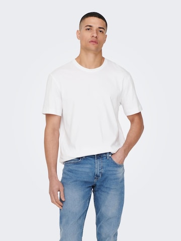 Only & Sons - Camiseta 'Max' en blanco: frente