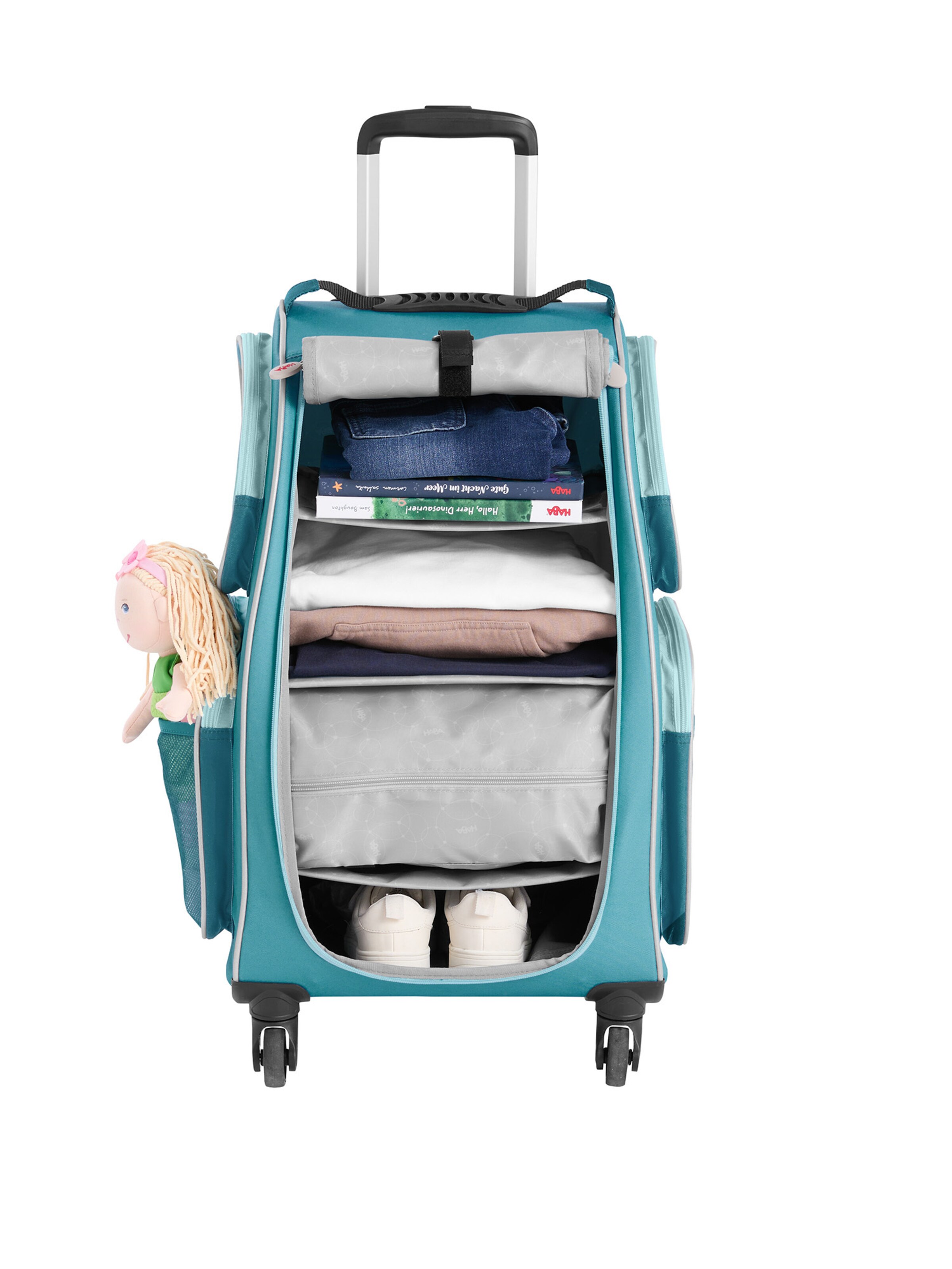 HABA Kinderkoffer ' Schranktrolley ' in Blau