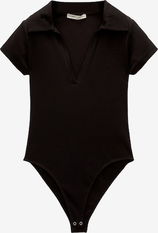 Shirtbody Pull&Bear en noir : devant