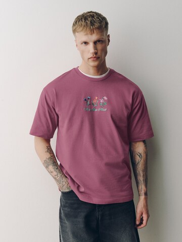 T-Shirt Next en violet : devant