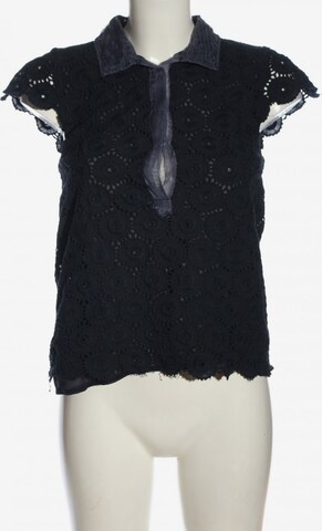 Black Swan Brand Kurzarm-Bluse in S in Blue: front