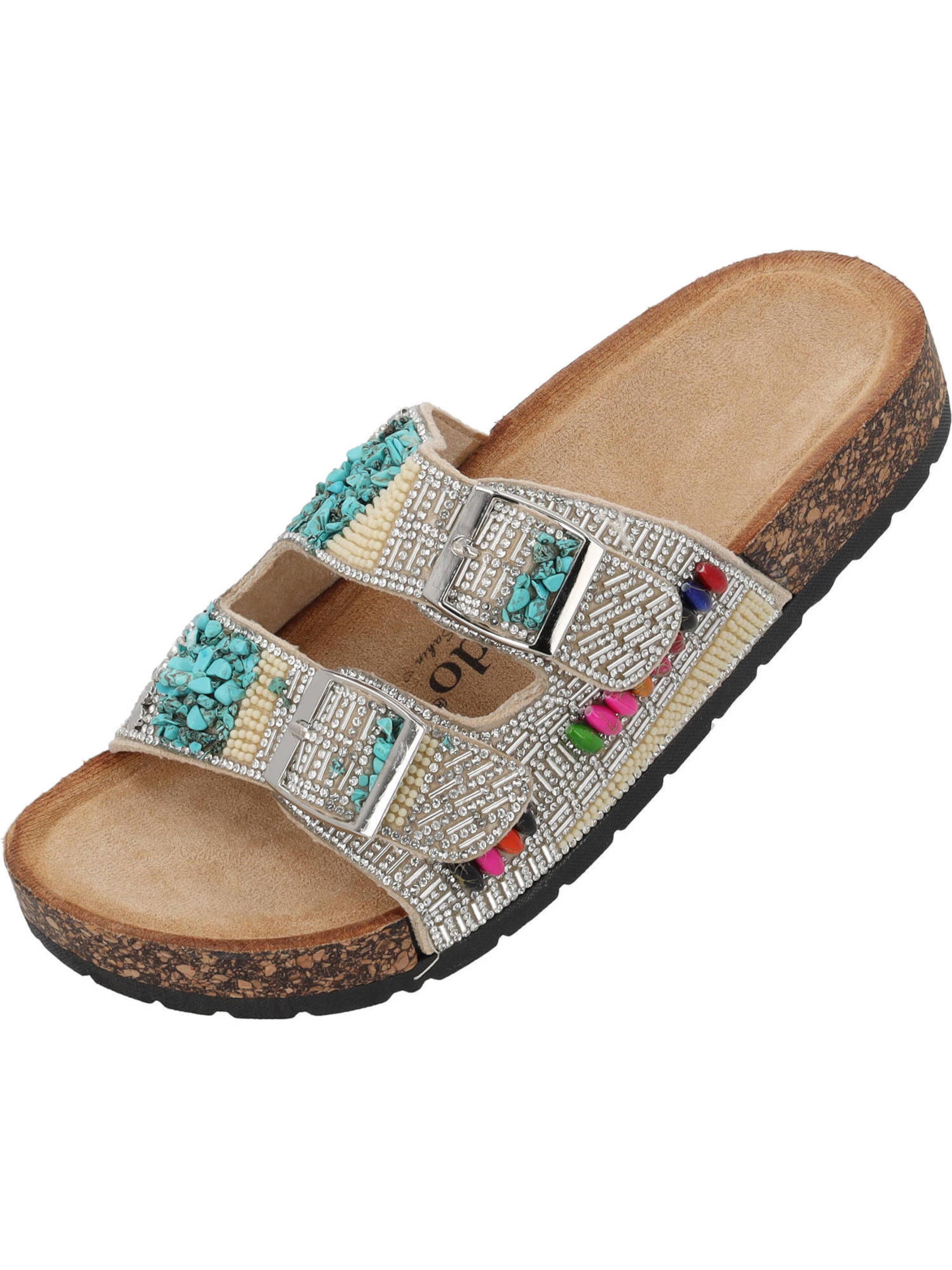 Palado by Sila Sahin Pantofle 'Viha' – béžová: přední strana