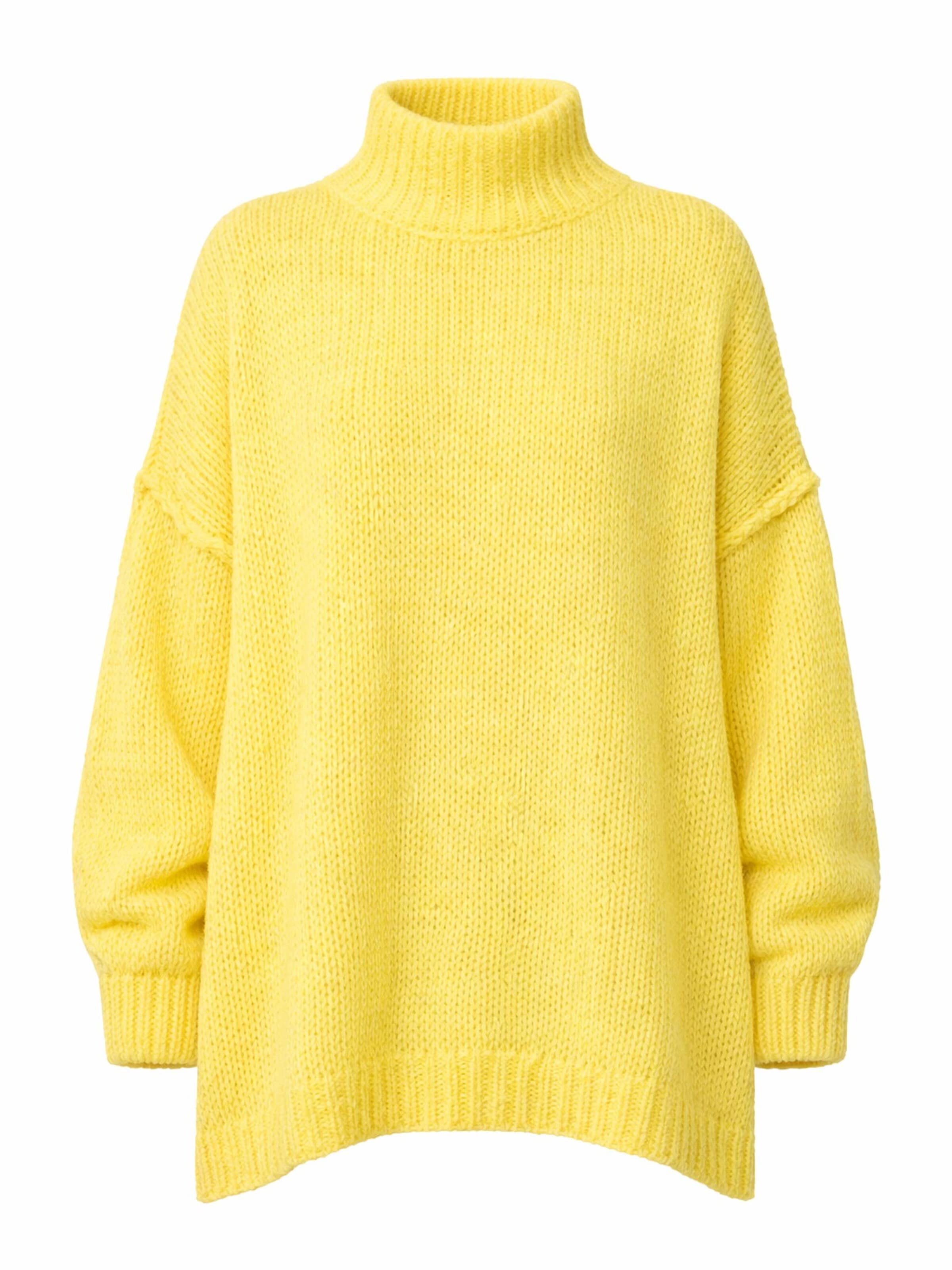 Worldclassca Oversizepullover 'Strickpullover Oversized mit Stehkragen'‌‌‌‌‌ in Gelb: Vorderseite