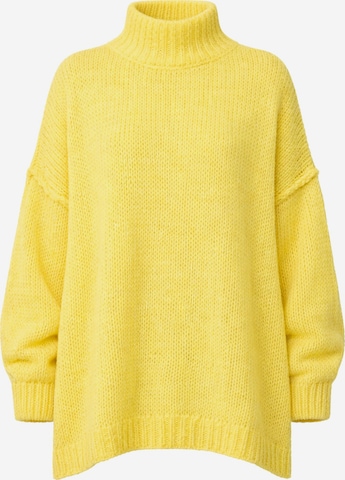 Worldclassca Oversizepullover 'Strickpullover Oversized mit Stehkragen' in Gelb: Vorderseite