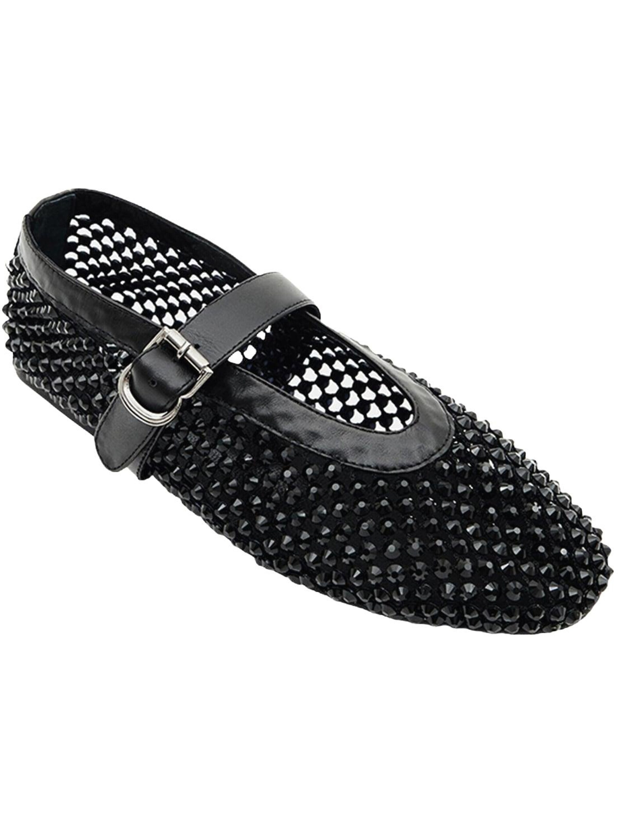 Desa Strap ballerina 'Mary Jane Flats' in Black: front
