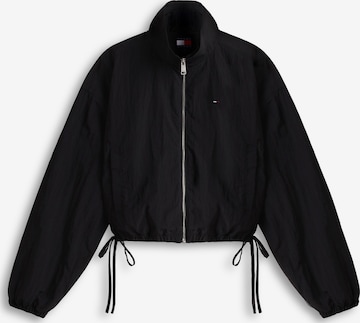 melns Tommy Jeans Starpsezonu jaka: no priekšpuses