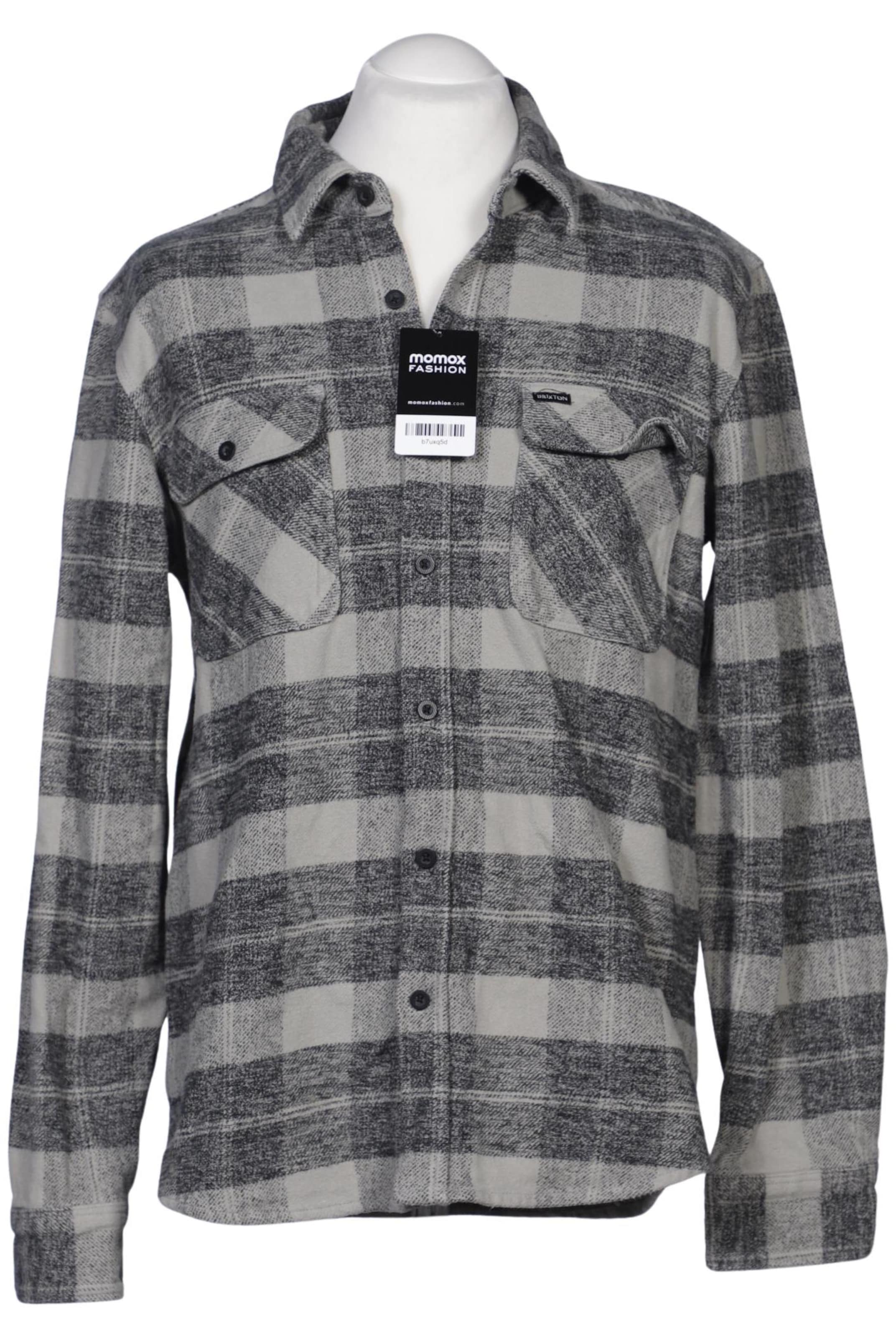 Brixton Button Up Shirt in M in Grey: front