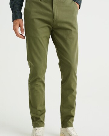 WE Fashion - Slimfit Pantalón chino en verde