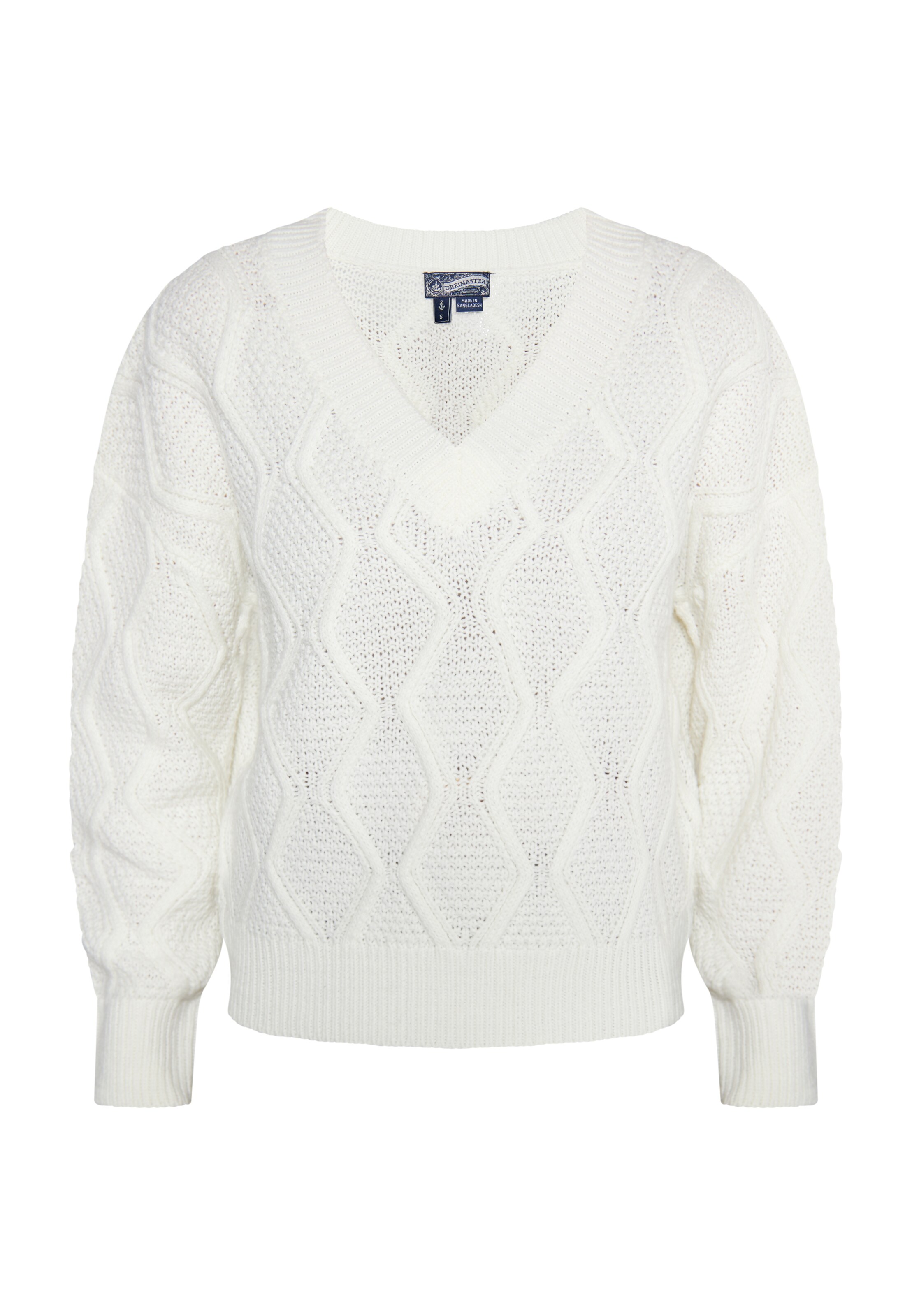 DreiMaster Vintage Neulepaita värissä valkoinen: etupuoli
