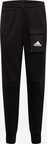 ADIDAS SPORTSWEAR Tapered Sportbroek in Zwart: voorkant