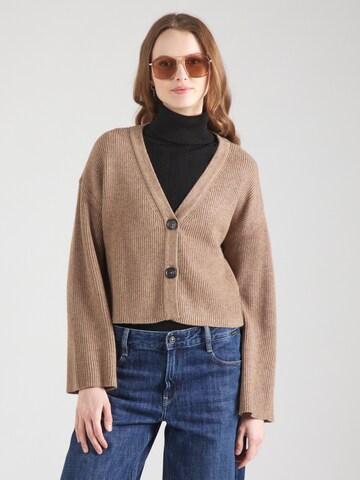 Cardigan 'ONLKATIA' ONLY en marron : devant