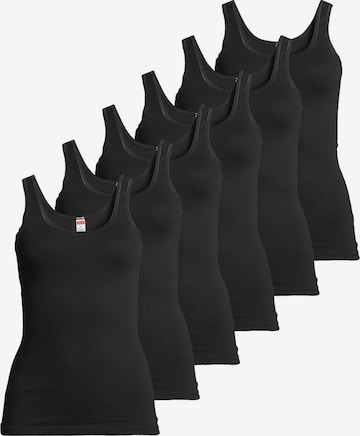 CON-TA Undershirt 'Feinripp' in Black: front