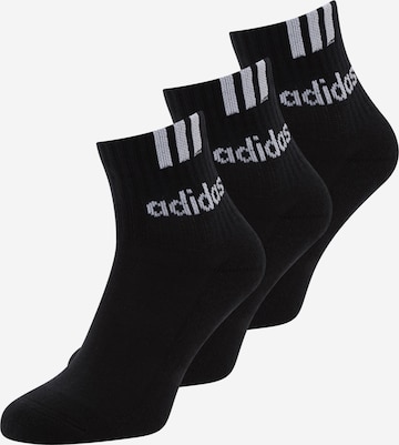 ADIDAS PERFORMANCE Urheilusukat '3-Stripes Linear' värissä musta: etupuoli