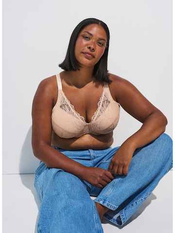 Devoted by Zizzi Classic Bra in Beige