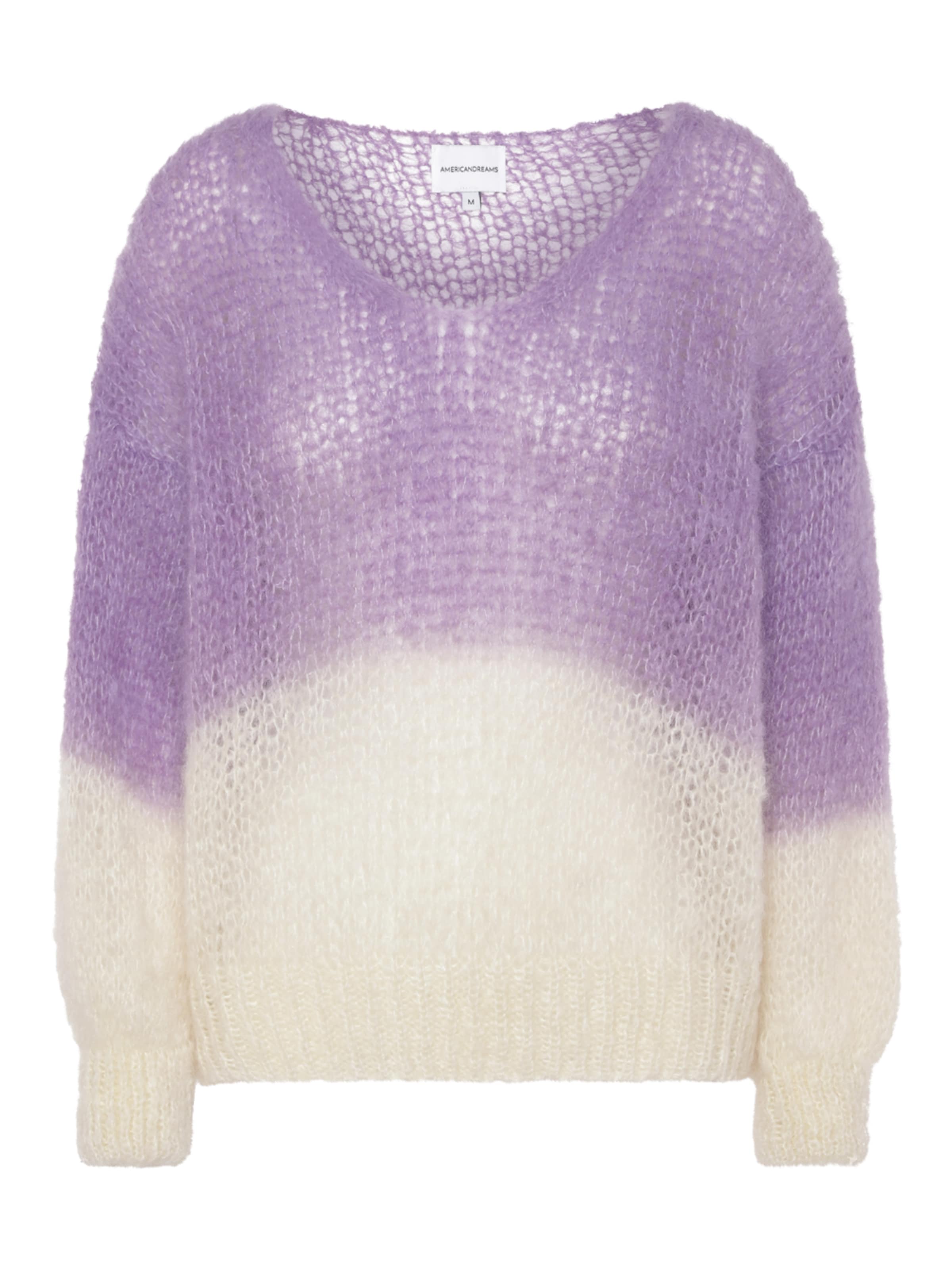 americandreams Oversizepullover 'Milana 2-Colored'‌‌‌‌‌ in Lila: Vorderseite