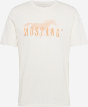 Tricou 'Austin' de la MUSTANG pe alb: față