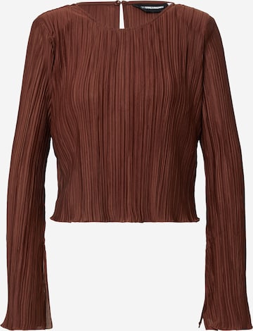 SOMETHINGNEW - Blusa 'Victoria' en marrón: frente