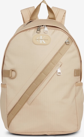 Sac à dos Calvin Klein Jeans en beige : devant