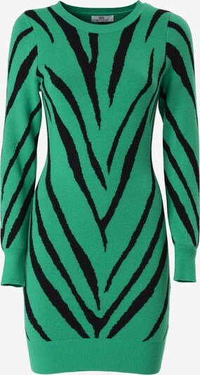 Influencer Плетена рокля в смарагдово зелено / черно, Преглед на продукта