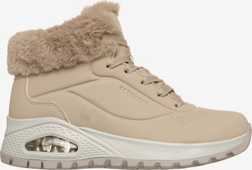 SKECHERS Šněrovací kozačky 'UNO RUGGED' – šedá: přední strana
