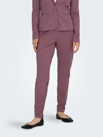 ONLY Slimfit Élére vasalt nadrágok 'ONLPoptrash' - rózsaszín: elől