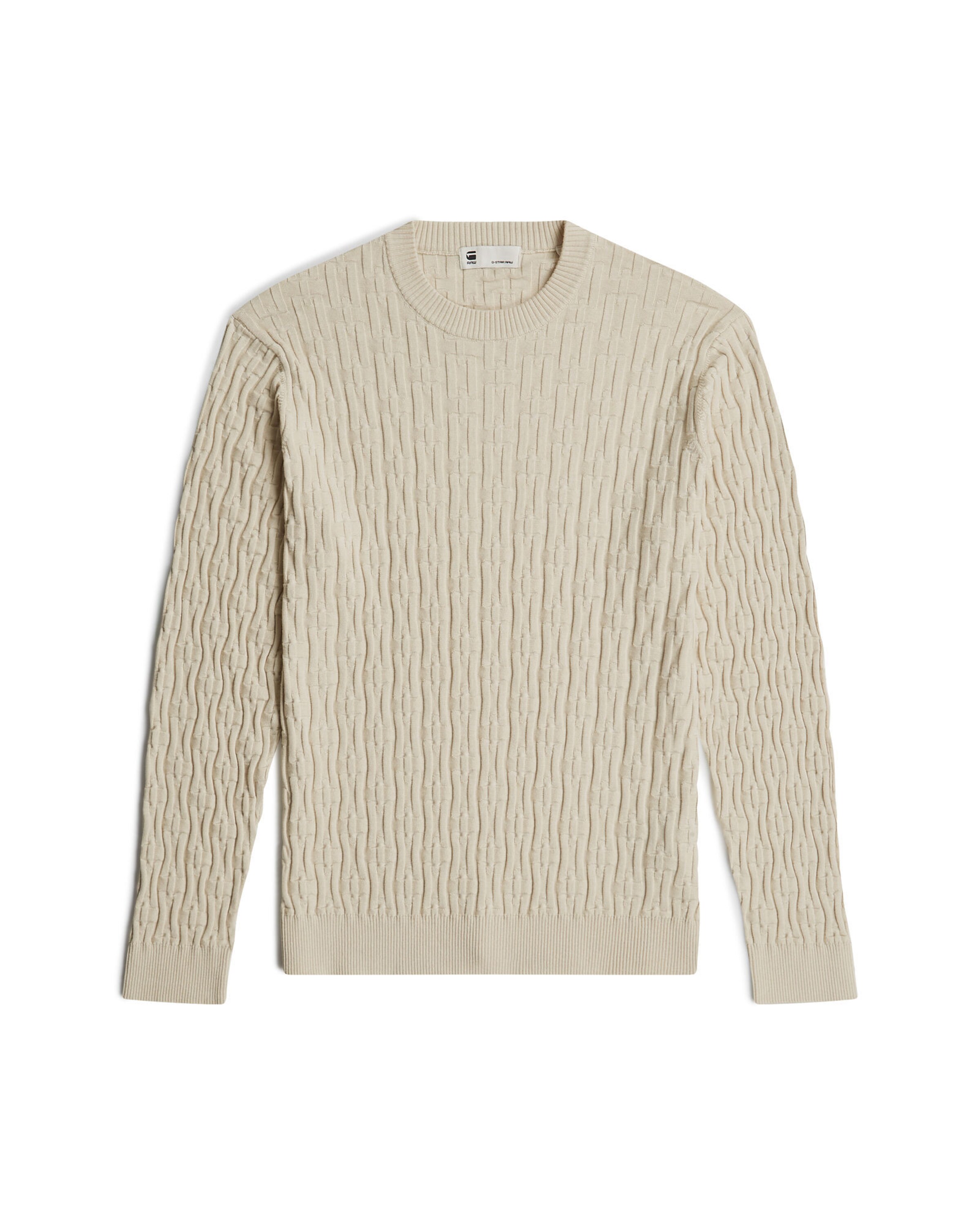 G-STAR Pullover 'Chain Structured' in Beige: Vorderseite