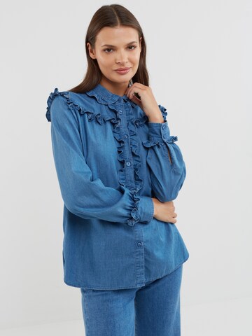 BIG STAR Blouse in Blauw: voorkant