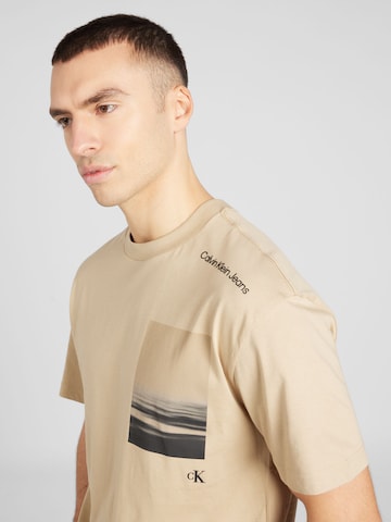 Calvin Klein Jeans T-Shirt 'SERENITY' in Beige