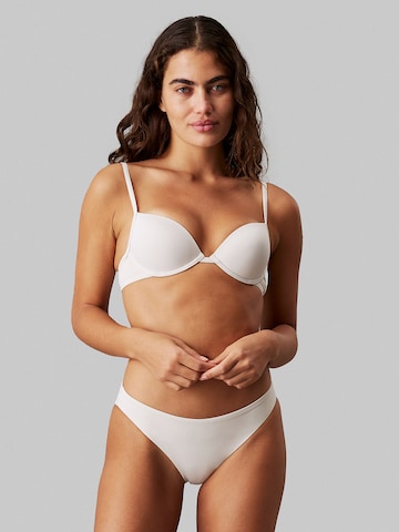 Bas de bikini Calvin Klein Swimwear en blanc : devant