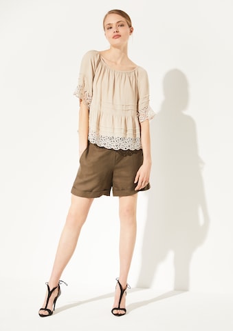 COMMA Loosefit Bluse in Beige